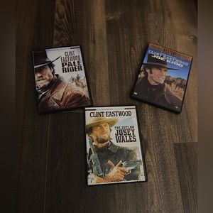 Where’s the Western movie buffs⁉️Three Clint Eastwood western films on DVD‼️